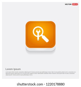 Search Tool Icon Orange Abstract Web Button - Free vector icon