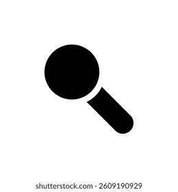 Search Tool, Magnifying Glass, Zoom Solid Flat Vector Icon Isolated on White Background.