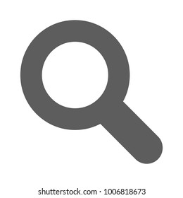 Search Tool raster icon. Illustration style is a flat iconic grey symbol on a white background.
