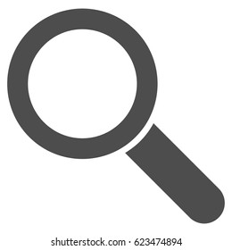 Search Tool vector icon. Illustration style is a flat iconic grey symbol on a white background.