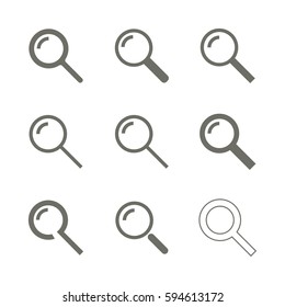 Search tool vector icon set