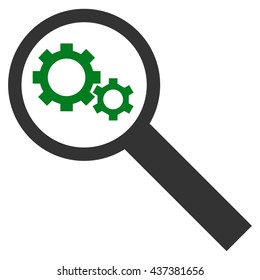 Search Tools vector icon. Style is bicolor flat icon symbol, green and gray colors, white background.