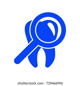 search tooth icon vector
