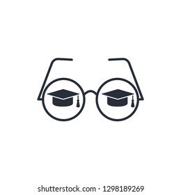 Search for training courses, lectures. Vector icon on white background.