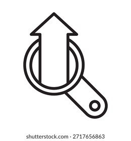 Ilustración de diseño de Vector de icono de tendencia de Búsqueda en estilo de moda