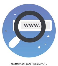 Search url, flat icon 