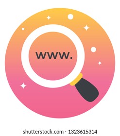 Search url, flat icon 