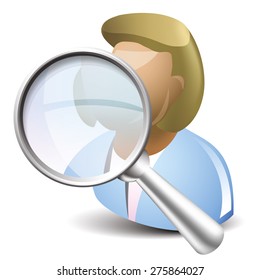 Search user female icon