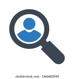 search user glyph colour vector icon