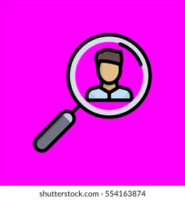 search user icon flat design