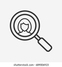 Search user icon illustration isolated vector sign symbol