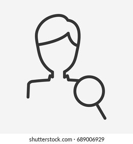 Search user icon illustration isolated vector sign symbol