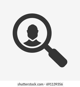 Search user icon illustration isolated vector sign symbol