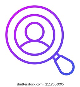 search user Icon. User interface Vector Illustration, As a Simple Vector Sign and Trendy Symbol in Line Art Style, for Design and Websites, or Mobile Apps,