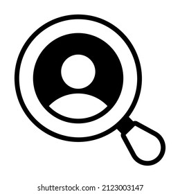 search user Icon. User interface Vector Illustration, As a Simple Vector Sign and Trendy Symbol in Line Art Style, for Design and Websites, or Mobile Apps,