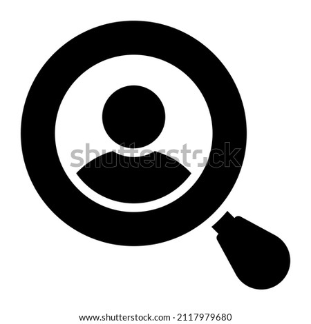 search user Icon. User interface Vector Illustration, As a Simple Vector Sign and Trendy Symbol in Line Art Style, for Design and Websites, or Mobile Apps,