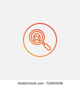 Search user icon.gradient illustration isolated vector sign symbol
