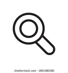 Search (User Interface) icon outline vector. isolated on white background