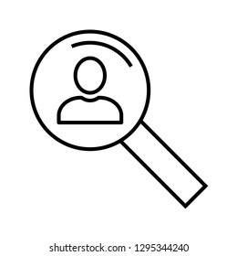 Search user Line Black Icon