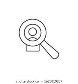 search user line icon vector. Stock vector illustration isolated on white background.