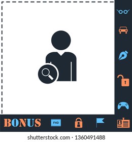Search user. Perfect icon with bonus simple icons