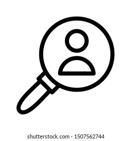 search user thin line vector icon