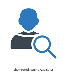 search user vector glyph color icon 