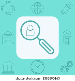 Search user vector icon sign symbol