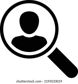 search user Vector illustration on a transparent background.Premium quality symbols.Glyphs vector icon for concept and graphic design.
