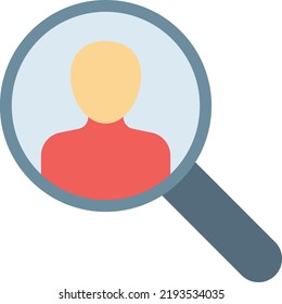 search user Vector illustration on a transparent background.Premium quality symbols.Stroke vector icon for concept and graphic design.