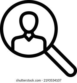 search user Vector illustration on a transparent background.Premium quality symbols.Thin line vector icon for concept and graphic design.