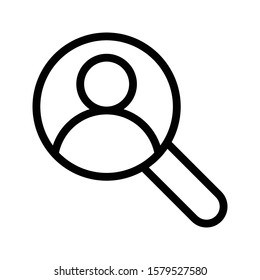 search user vector thin line icon 