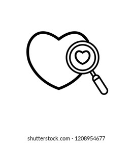 Search valentines day vector icon