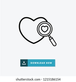Search valentines day vector icon