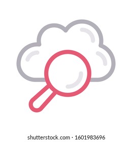 search vector color line icon 