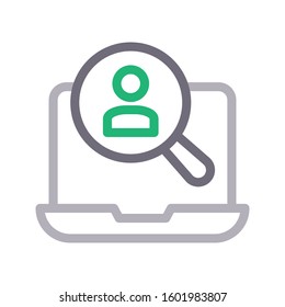 search vector color line icon 