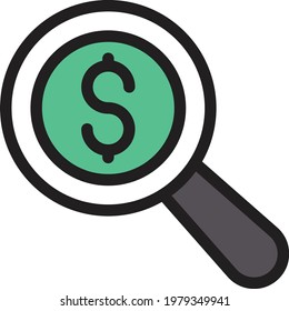 search vector color line icon
