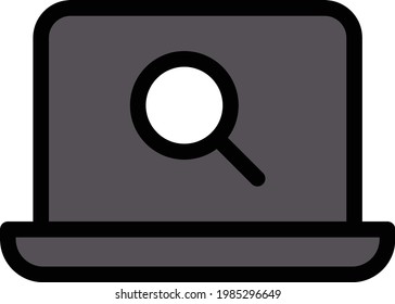 search vector color line icon