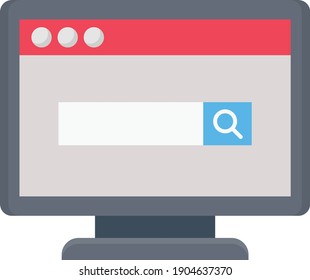 search vector colour flat icon