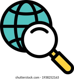 search vector colour line icon