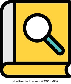 icono de línea de color de vector de búsqueda