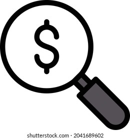 search vector colour line icon