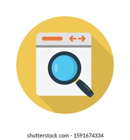 search vector flat color icon 