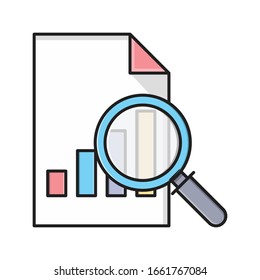 search vector flat color icon 