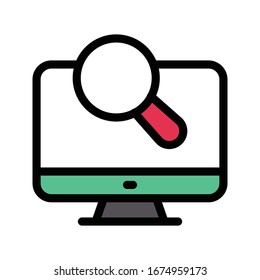 search vector flat color icon 