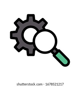 search vector flat color icon 