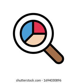 search vector flat color icon 