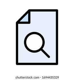 Flachfarbsymbol der Vektorillustration suchen 