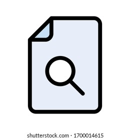 icono de color plano del vector de búsqueda 