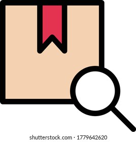 icono de color plano del vector de búsqueda 